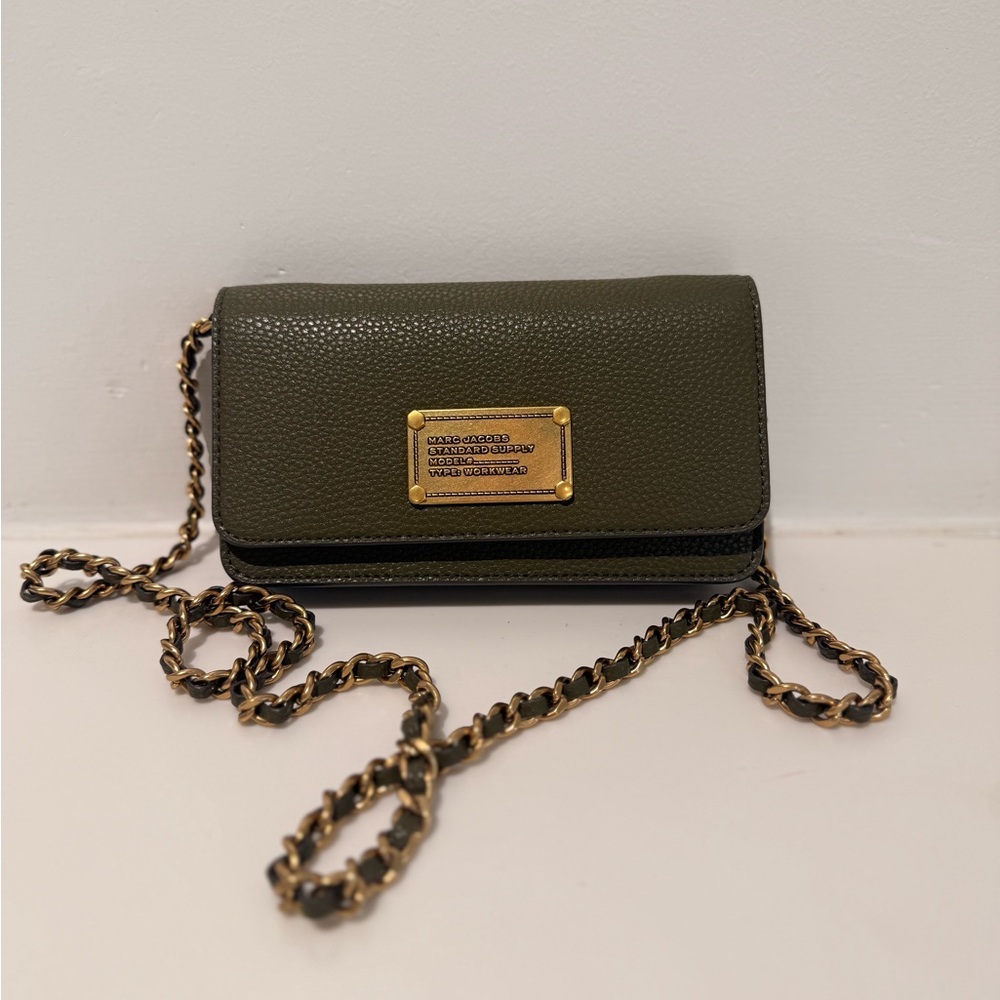 NWT Marc Jacobs plaza wallet on chain mini bag- beech